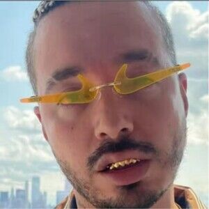 New Fashion Vintage Small Rimless Sunglasses Men Women Popular Travel Funny Tick